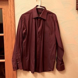Burgundy Italian dress shirt